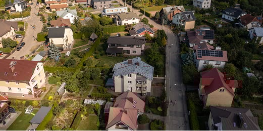 Eagle view of a residential area