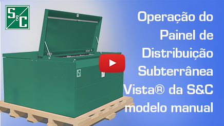 Operação do Painel de Distribuição Subterrânea Vista® da S&C modelo manual