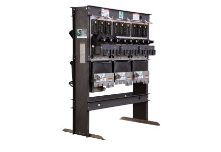 Left profile of Zero Emissions vault style mounted Zero emissions solid dielectric pad, live front switchgear, zero emissions, solid dielectric, vault mounted