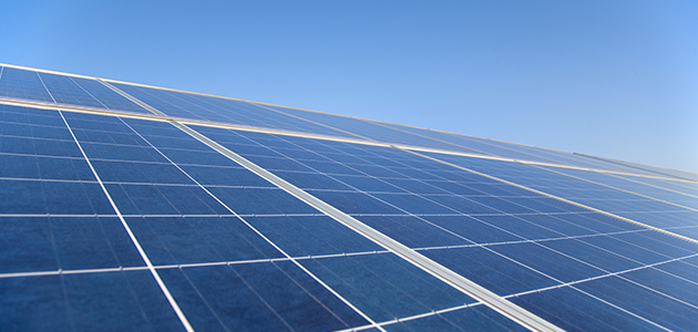 Close up of solar panels